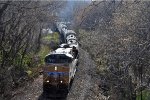 Eastbound manifest comes off the bridge